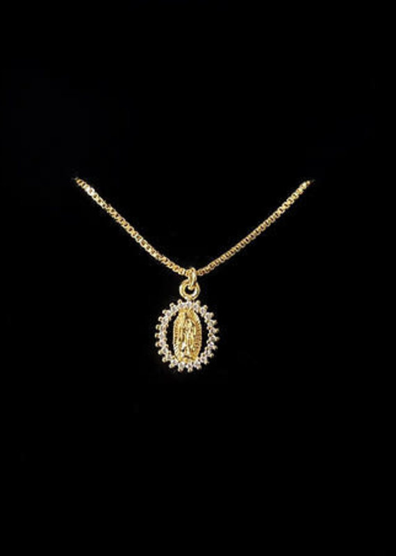 The Mini Pave Mary Necklace