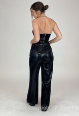 We Wore What Patent Leather High Rise Wide Leg Pant