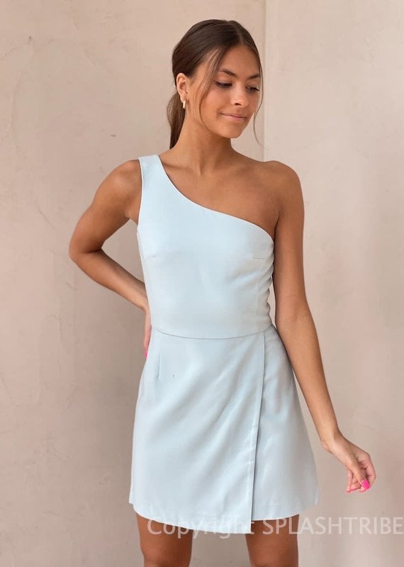 Whisper One Shoulder Envelope Skirt Dress