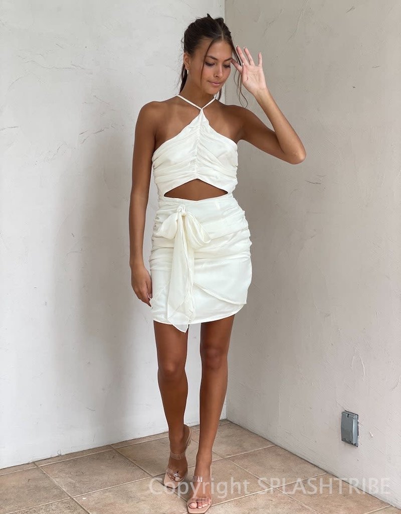 Charmed Cutout Halter Mini Dress