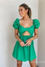 Twisted Front Cutout Mini Dress
