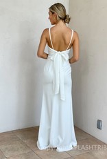 Bow Back Slit Maxi Dress