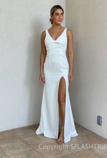 Bow Back Slit Maxi Dress