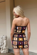 Festival Floral Crochet Mini Skirt