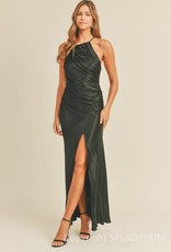 Alexa Satin Halter Maxi Dress