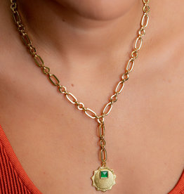 Lennox Necklace Green/Gold
