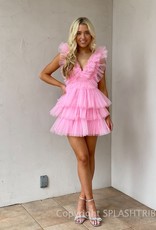 Show Stopper Tulle Tiered Mini Dress
