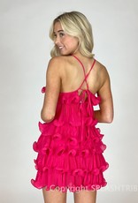 Katy Pleated Ruffle Mini Dress