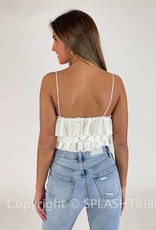 Tiered Ruffle Cami Crop Top - SPLASH