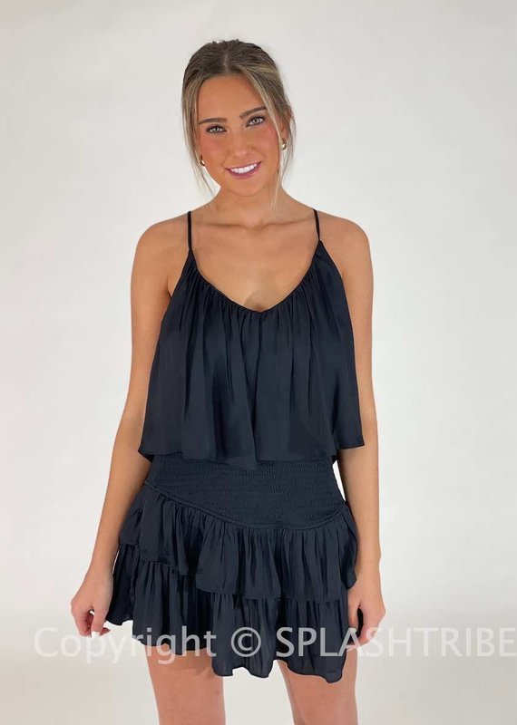 Cami Romper Dress With Ruffle Detail