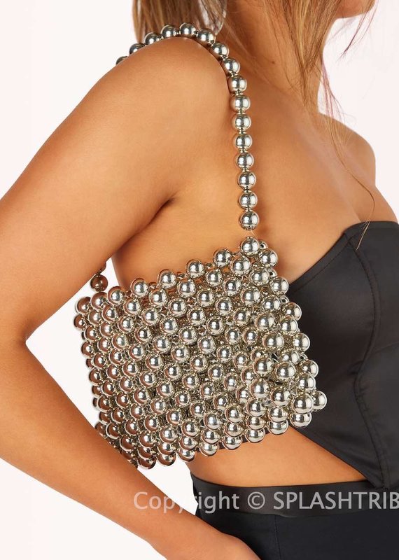 Billini Layla Shoulder Bag Silver Pearl