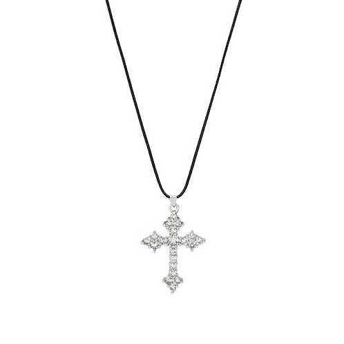 Rebel Designs Interlock Pave Cross Necklace main image 1