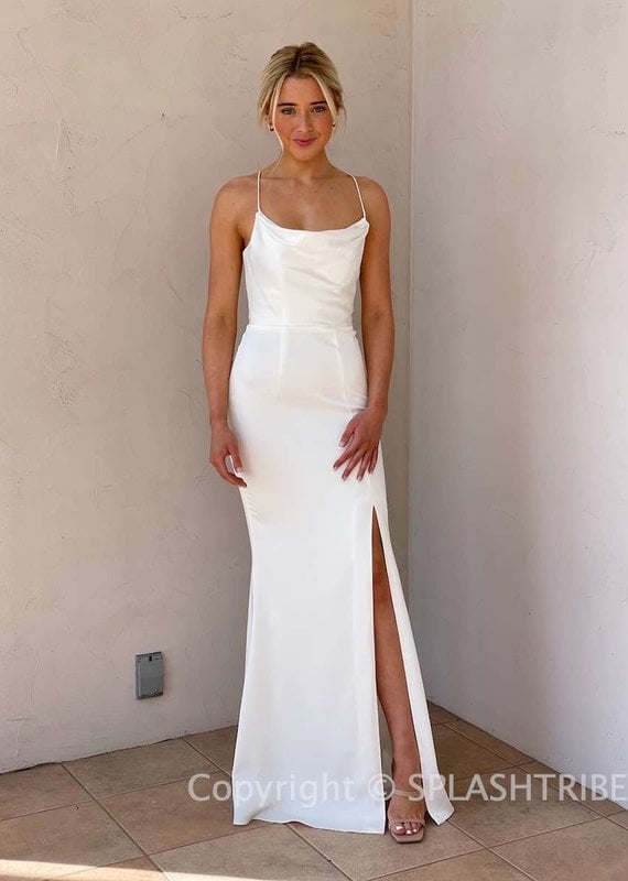 Valentine Cowl Neck Strappy Back Gown