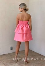 Strapless Two Tier Mini Dress