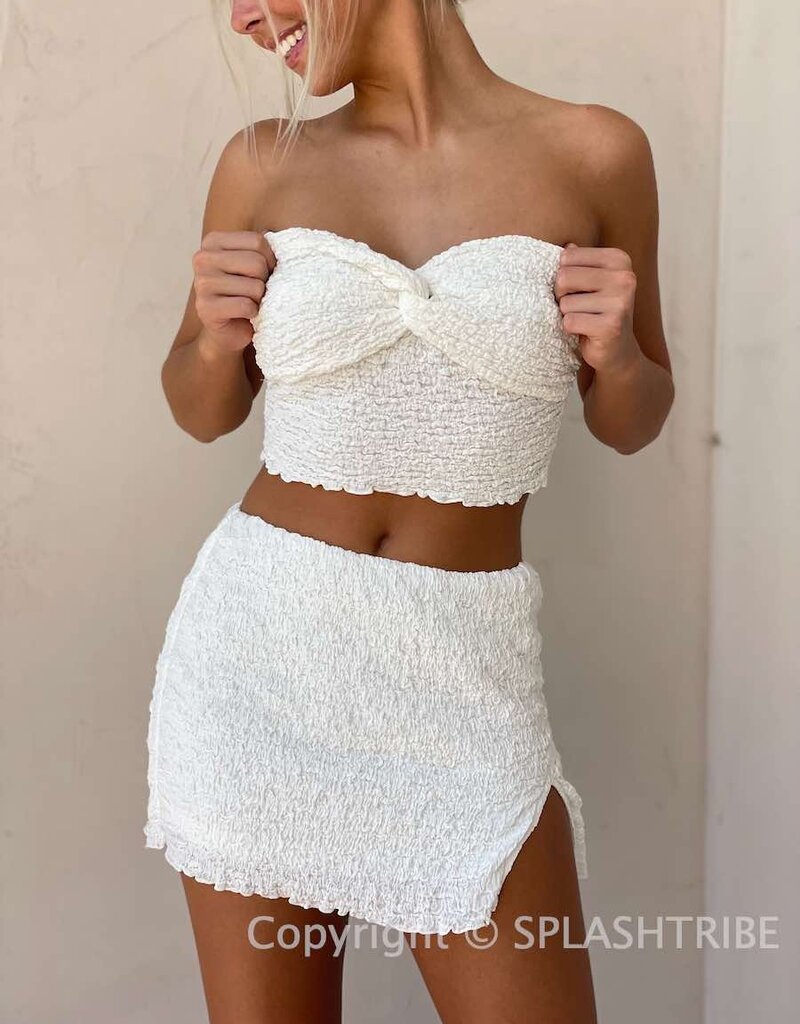 Textured Knit Mini Skirt