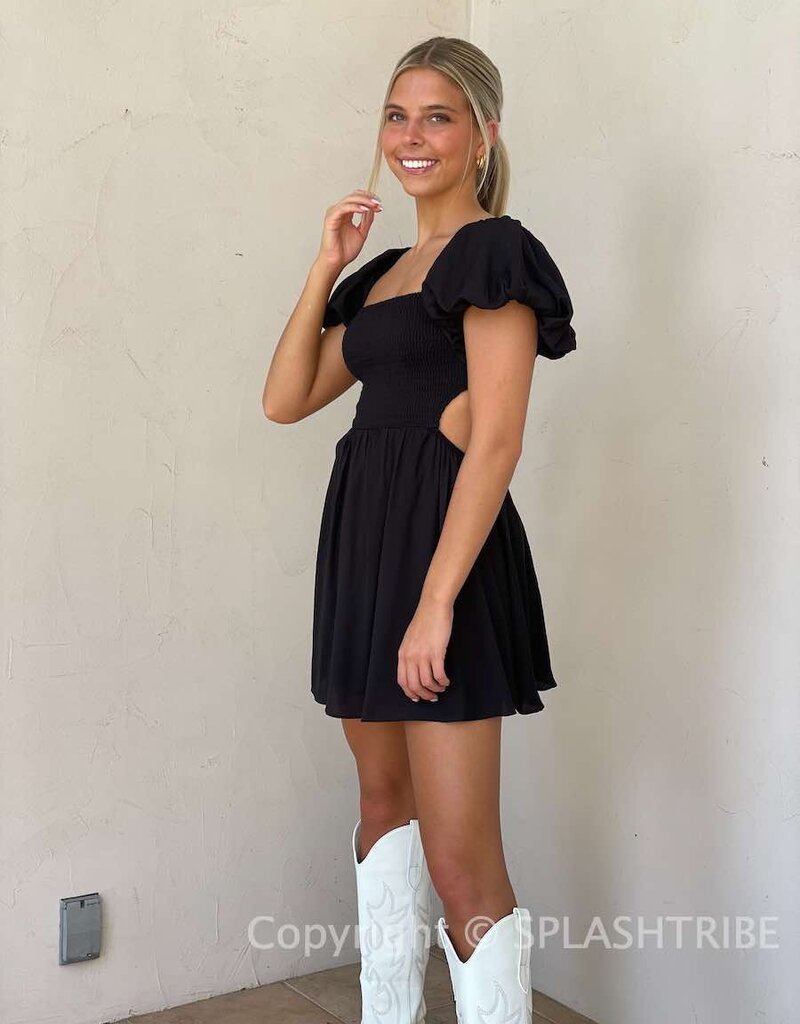 Karlee Smocked Cutout Mini Dress