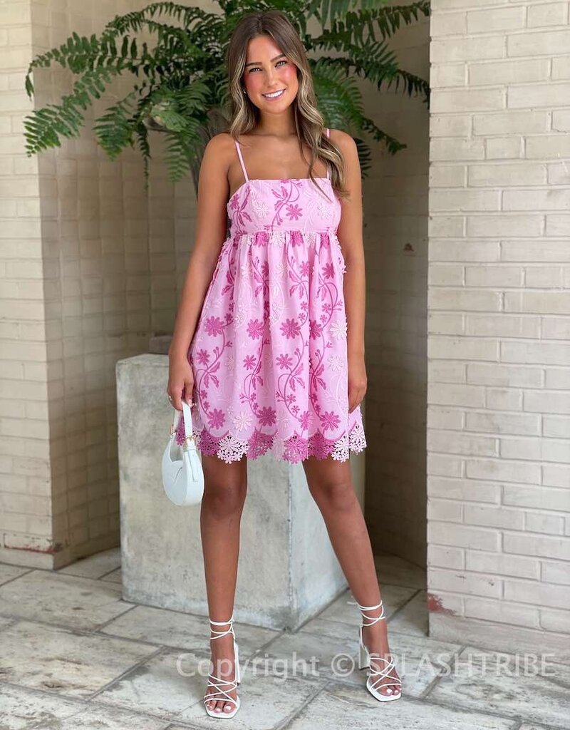 Abigail Pink Babydoll Dress – Happiness Trails Boutique LLC