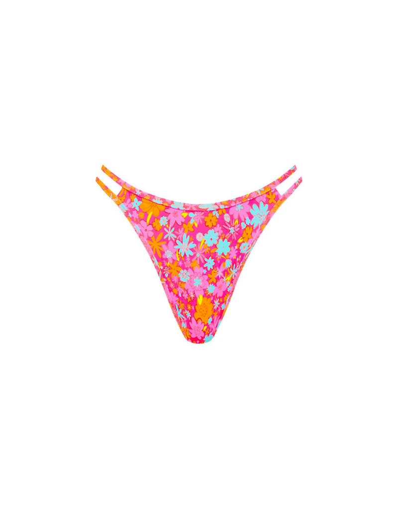 Twin Strap Cheeky Bikini Bottom - SPLASH