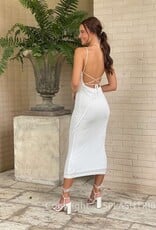 Open Back Knit Midi Dress