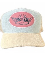 Boys Lie La Jolla Terry Trucker Hat Pink/Cream