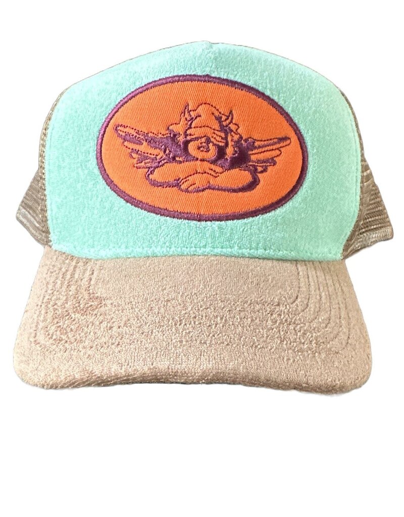 Boys Lie Sandstone Terry Trucker Hat Mint/Sand