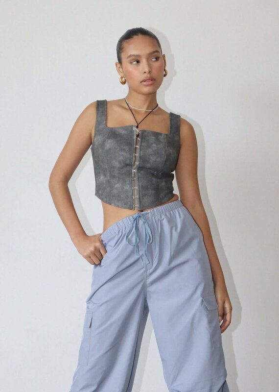 James Hook and Eye Corset Crop Top