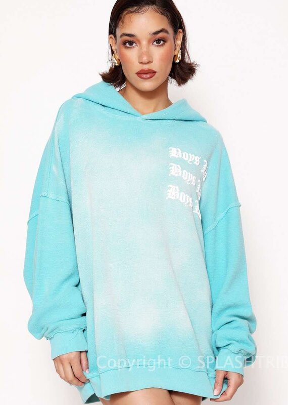 Boys Lie Head Over Heals Hoodie O/S Blue