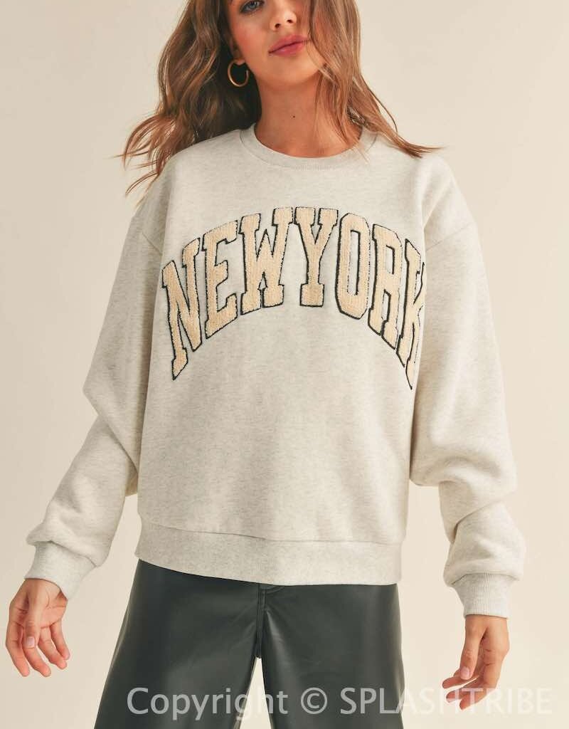 New York Boucle Patch Sweatshirt