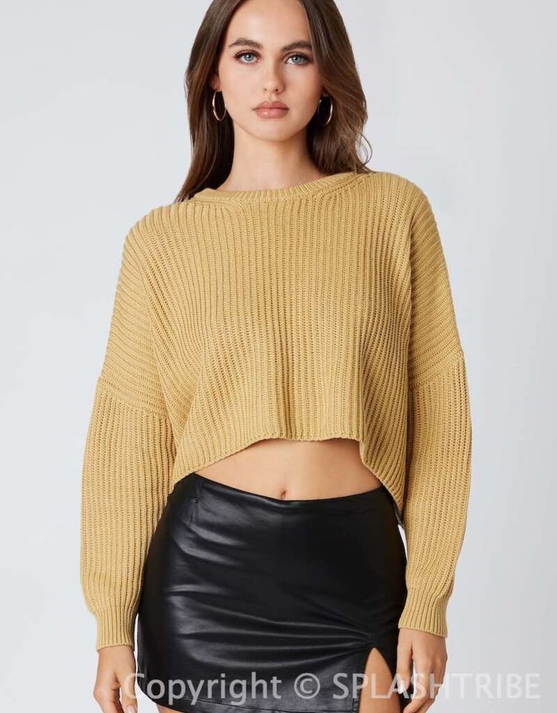 Ribbed cropped sweater