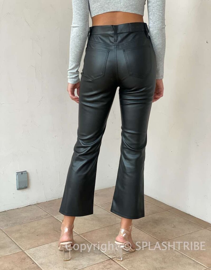 Lennon Faux Leather High Rise Crop Boot Cut Pants