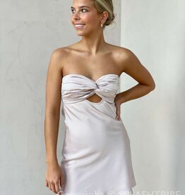 Michelle Satin Strapless Mini Dress
