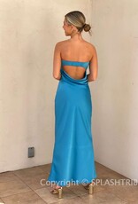 Macy Strapless Cowl Back Maxi Dress