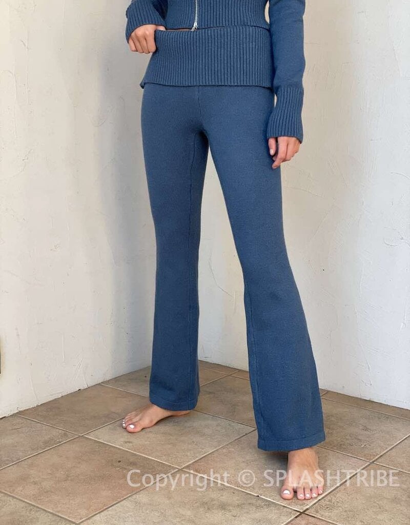 Eraka Foldover Sweater Pants - SPLASH