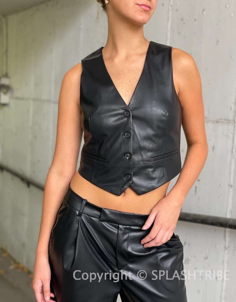 Elizabeth Faux Leather Vest