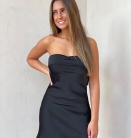 Macy Strapless Cowl Back Mini Dress