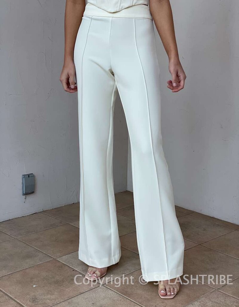 Madison High Waist Pintuck Trouser Pants