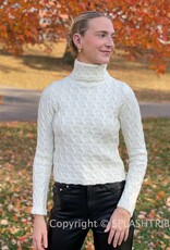 Knit Cable Turtleneck Sweater