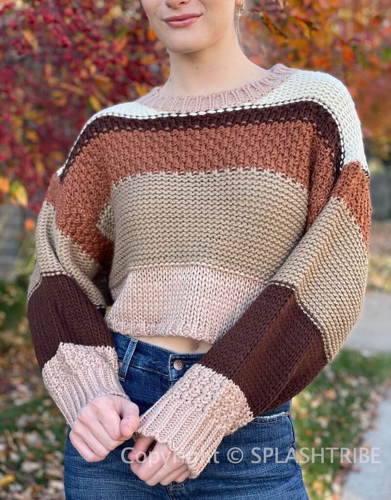 Patchwork Crop Sweater