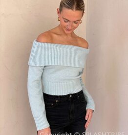 Fold Over Off The Shoulder Sweater