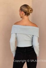 Fold Over Off The Shoulder Sweater