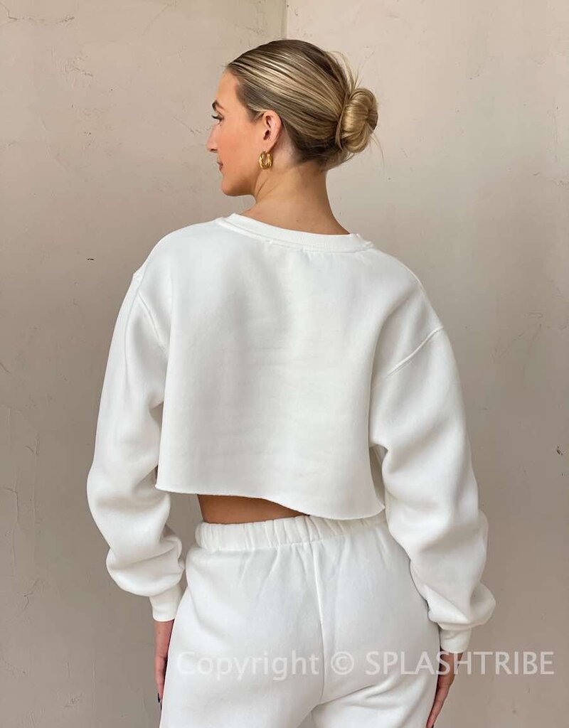 Cropped Loose Fit Sweatshirt