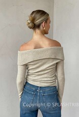 Zella Off Shoulder Chain Link Sweater