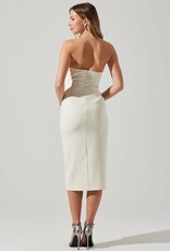 ASTR Melani Rhinestone Corset Midi Dress