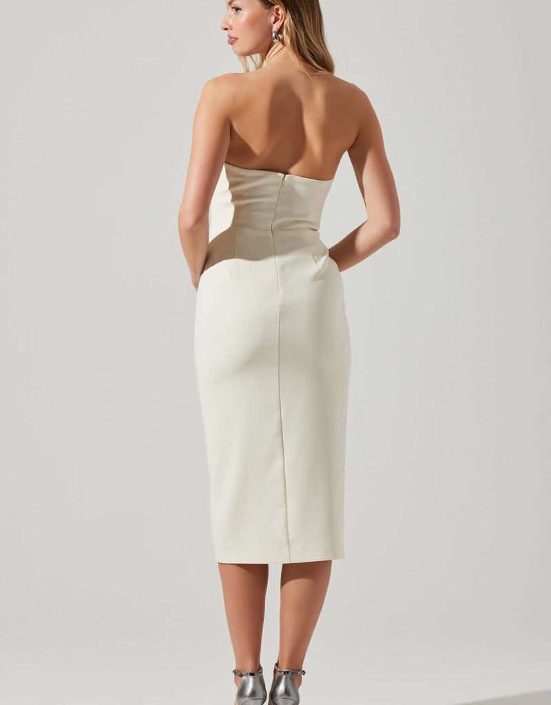 ASTR Melani Rhinestone Corset Midi Dress