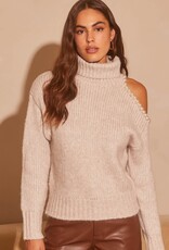 Lynn Pearl Detail Turtleneck Sweater