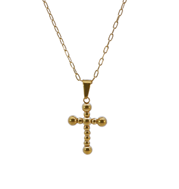 Ball and Chain Cross Necklace
