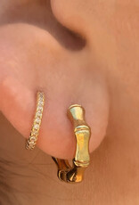 Mini Bamboo Huggies Earrings