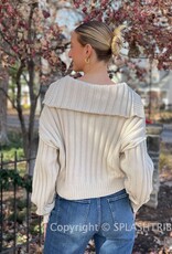 Elise Ribbed Collared Sweater