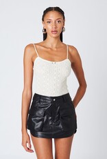 Faux Leather Cargo Pocket Mini Skirt