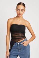 Mesh Asymmetrical Tube Top